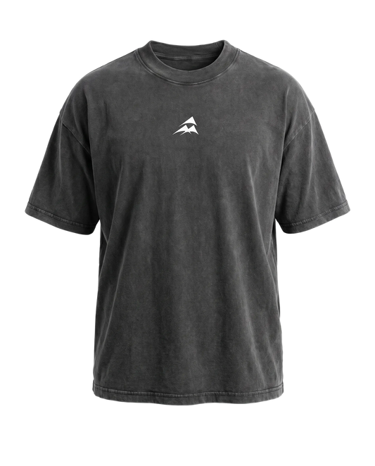 YATE Origin Hybrid Tee in grey, front view — training tee for gym, everyday wear and recovery.