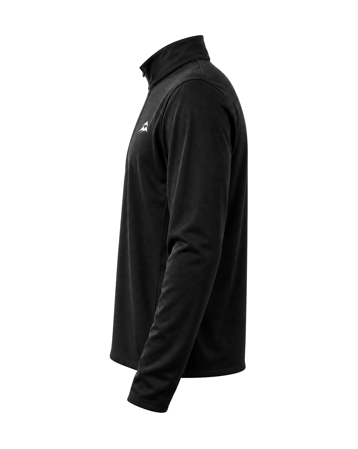 YATE Origin Performance Quarter Zip, left side view showing the quarter-zip collar and fit.