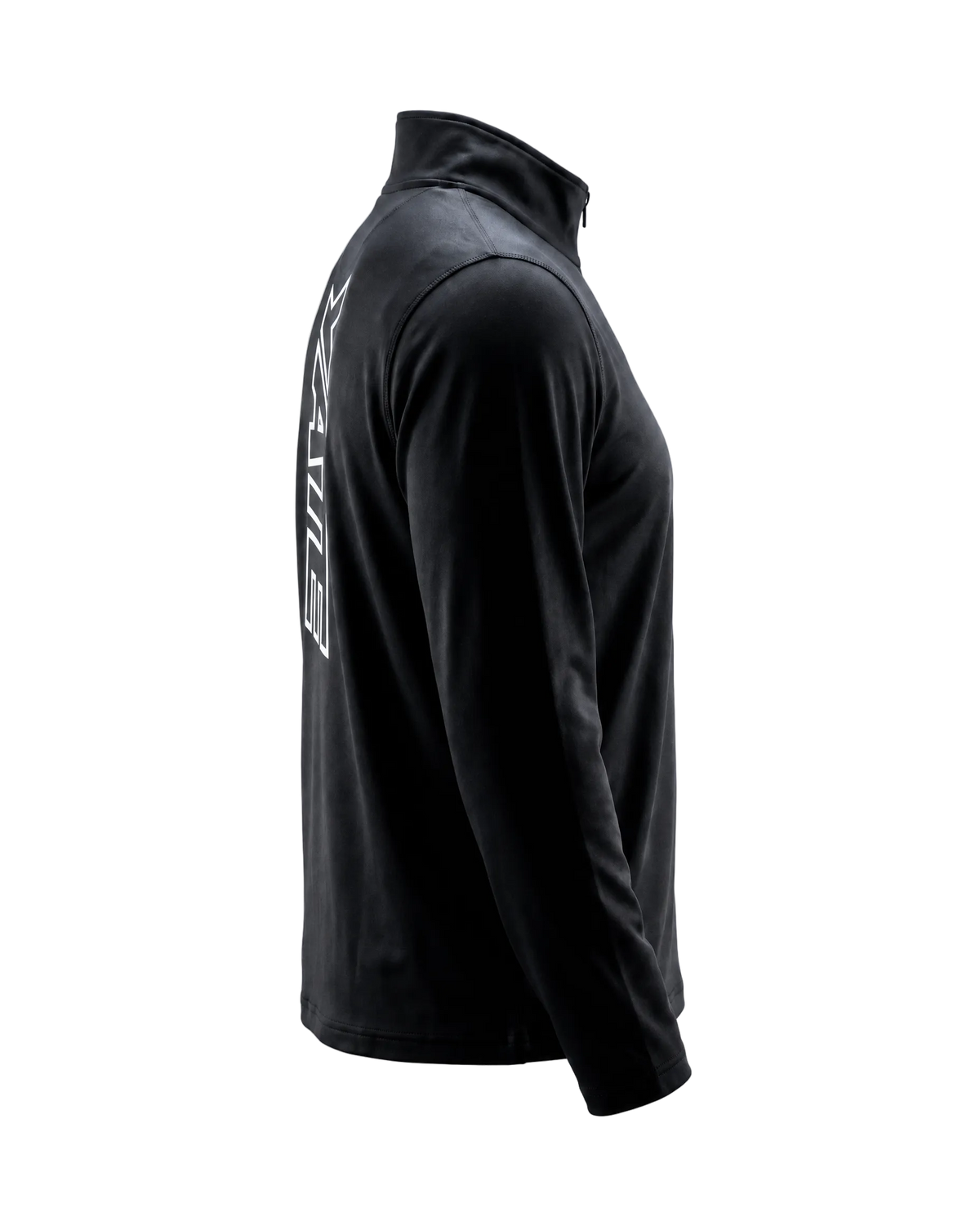 YATE Origin Performance Quarter Zip, right side view showing the quarter-zip collar and fit.