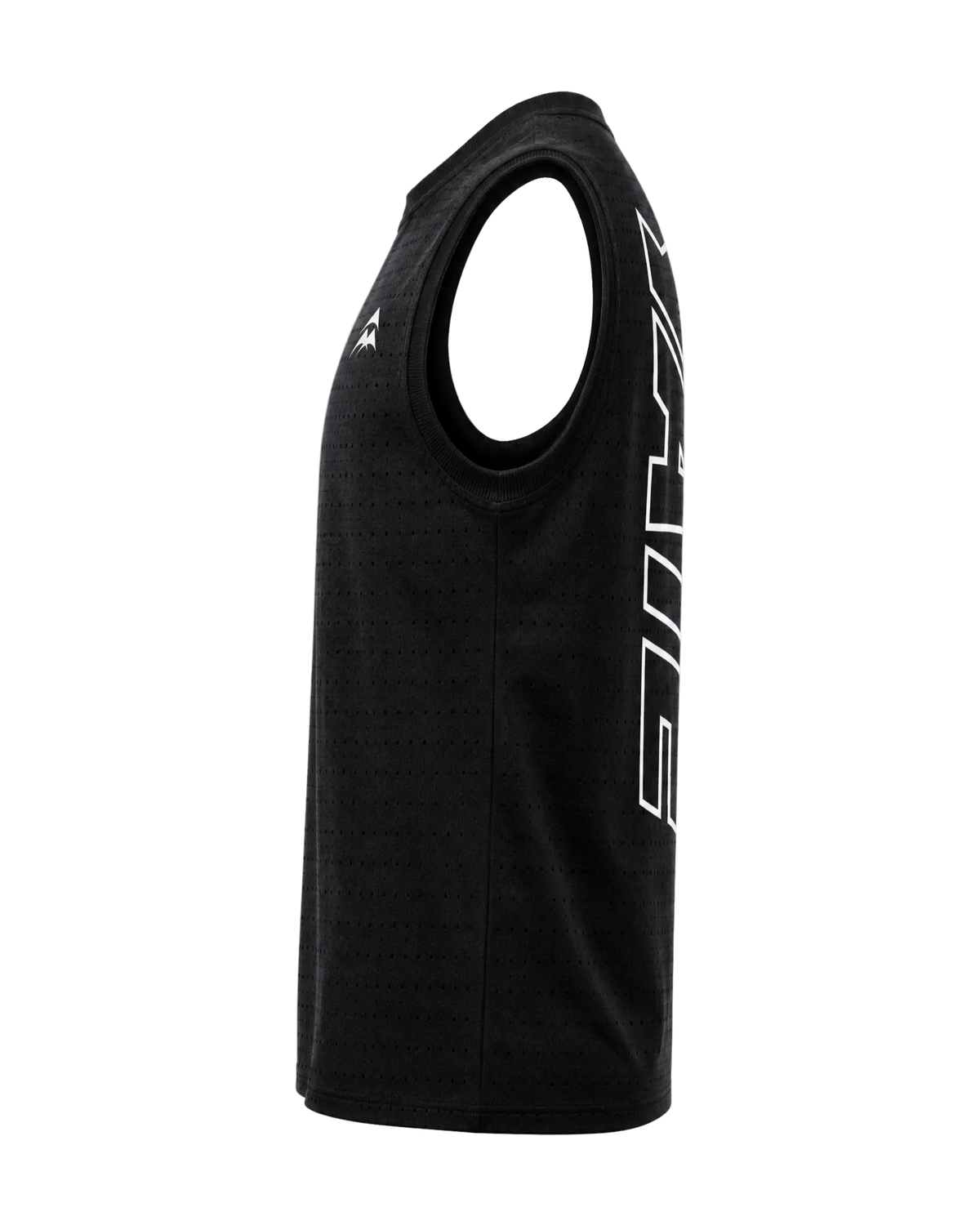 YATE Origin Performance Tank-Top, left side view showing the tapered fit and armhole cut.